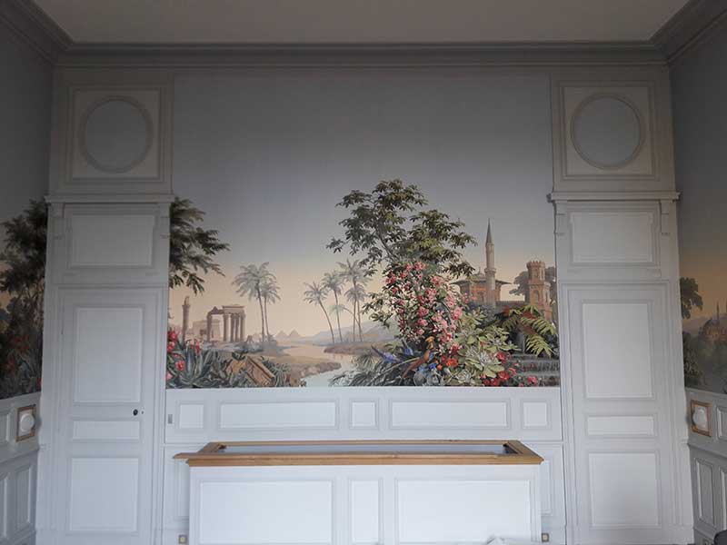 Travaux de peinture, Restauration des murs, plafonds et boiseries du Chateau d'Ennery dans le 95